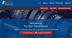 Desktop Screenshot of pro-techtransmissions.com