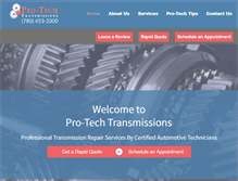 Tablet Screenshot of pro-techtransmissions.com